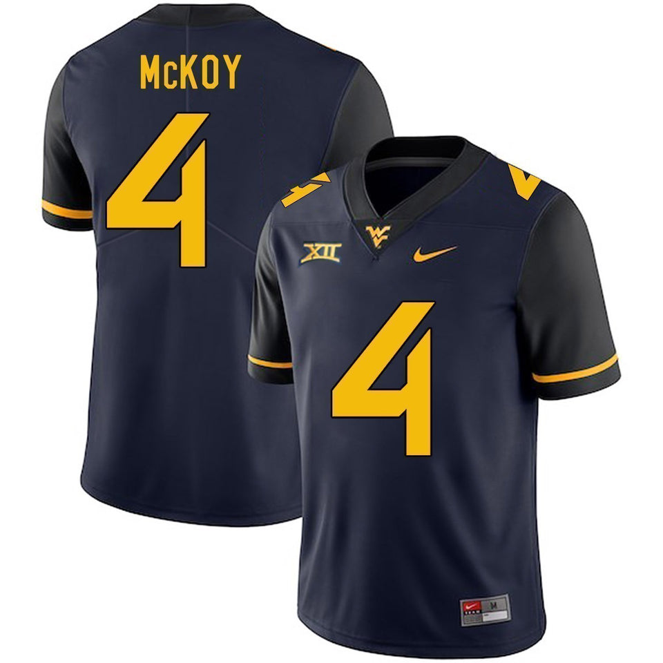 Kennedy McKoy West Virginia Mountaineers Football Jersey - Navy