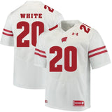 James White Wisconsin Badgers Football Jersey White