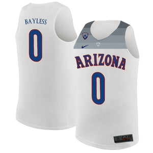 Jerryd Bayless Arizona Wildcats Basketball Jersey-White