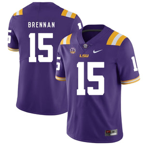 Myces Brennan LSU Tigers Football Jersey - Purple