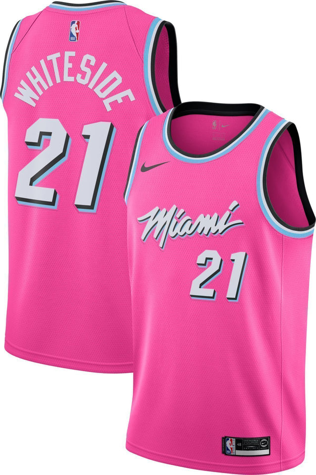 Miami Heat #21 Hassan Whiteside 2018/19 Earned Edition Swingman Jersey