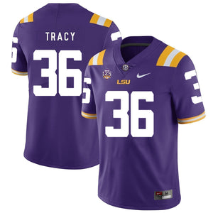 Cole Tracy LSU Tigers Football Jersey - Purple