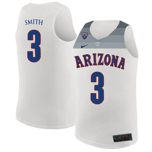 Dylan Smith Arizona Wildcats Basketball Jersey-White