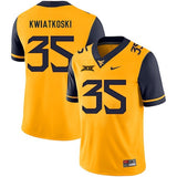 Nick Kwiatkoski West Virginia Mountaineers Football Jersey - Yellow