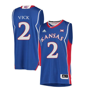 Lagerald Vick Kansas Jayhawks Basketball Jersey-Blue