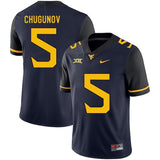 Chris Chugunov West Virginia Mountaineers Football Jersey - Navy