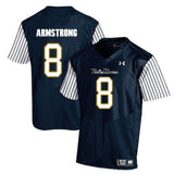 Jafar Armstrong Notre Dame Fighting Irish Football Jersey Navy Stripe