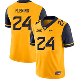 Maurice Fleming West Virginia Mountaineers Football Jersey - Yellow