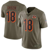 A.J. Green Cincinnati Bengals Salute To Service Limited Jersey - Olive