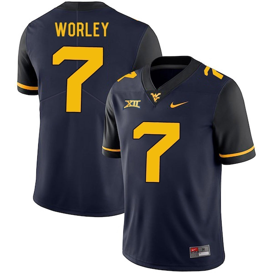 Daryl Worley West Virginia Mountaineers Football Jersey - Navy