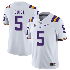 Derrius Guice LSU Tigers Football Jersey - White