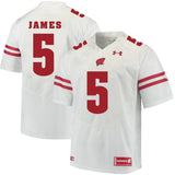 Chris James Wisconsin Badgers Football Jersey White