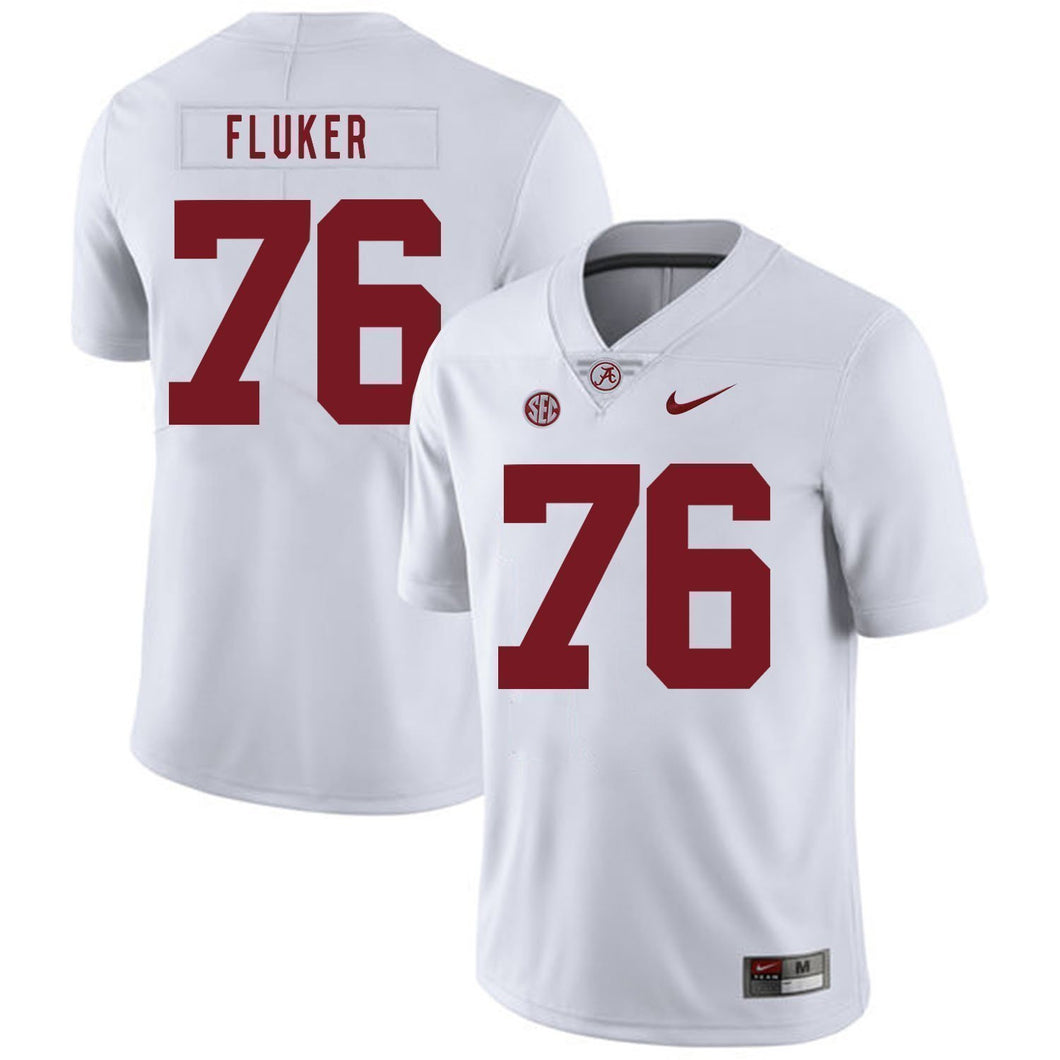 D.J. Fluker Alabama Crimson Tide Football Jersey-White