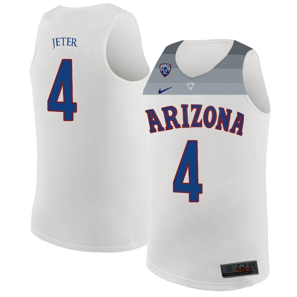 Chase Jeter Arizona Wildcats Basketball Jersey-White