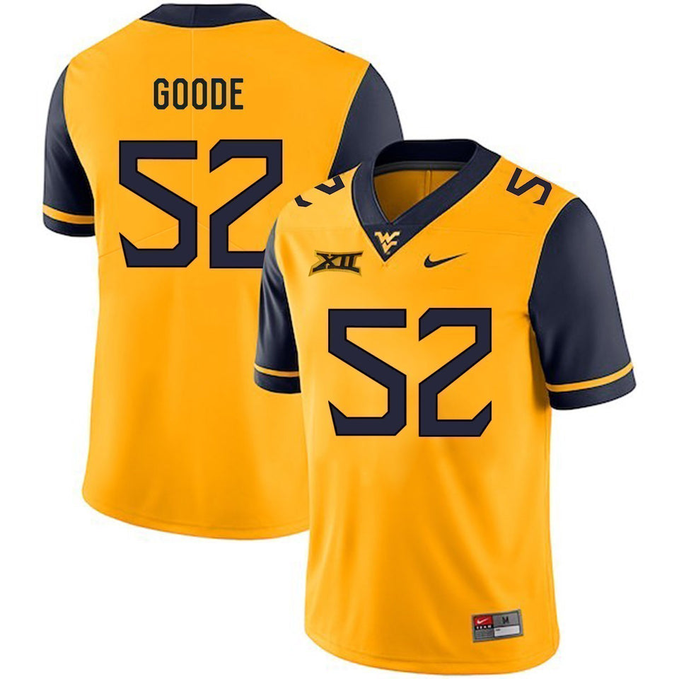 Najee Goode West Virginia Mountaineers Football Jersey - Yellow