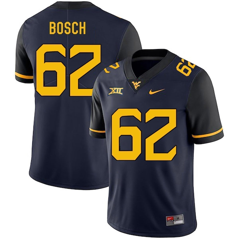 Kyle Bosch West Virginia Mountaineers Football Jersey - Navy