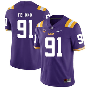 Beriden Fehoko LSU Tigers Football Jersey - Purple