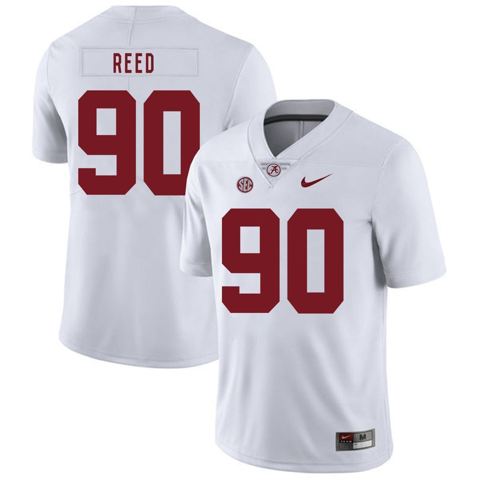 Jarran Reed Alabama Crimson Tide Football Jersey-White
