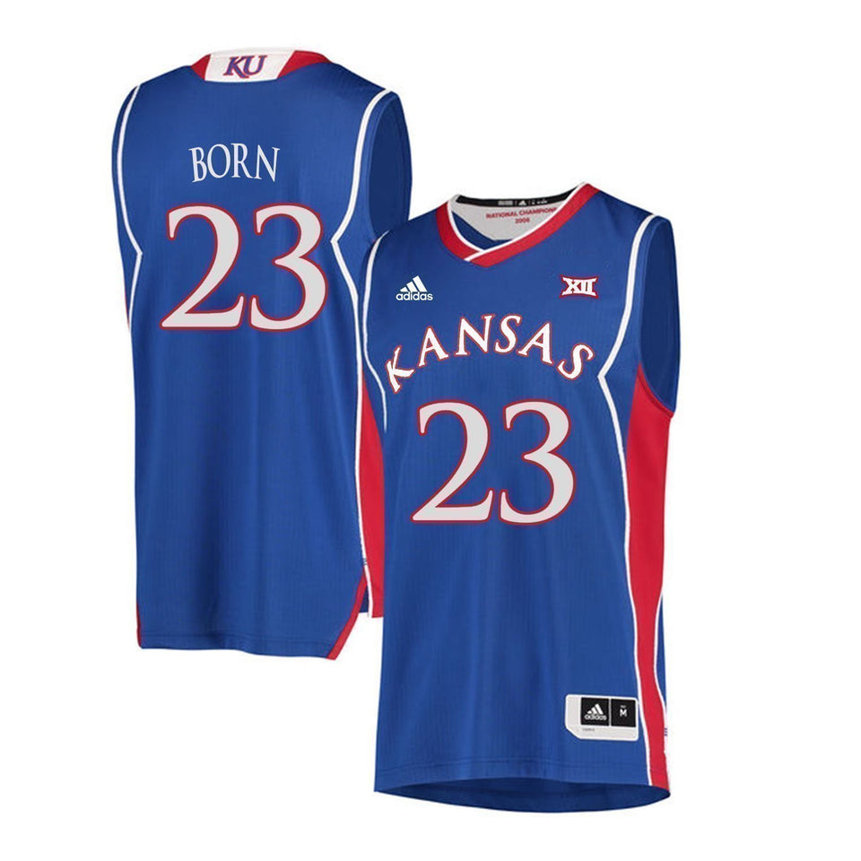 B.H. Born Kansas Jayhawks Basketball Jersey-Blue