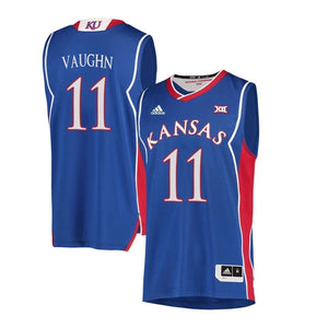 Jacque Vaughn Kansas Jayhawks Basketball Jersey-Blue