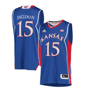 Howard Engleman Kansas Jayhawks Basketball Jersey-Blue