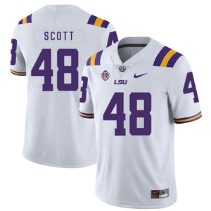 Dantrieze Scott LSU Tigers Football Jersey - White