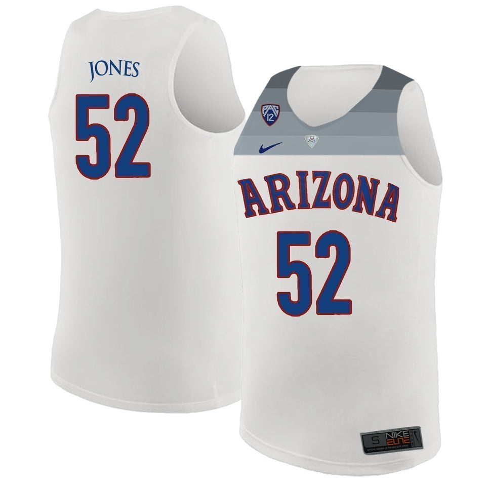 Kory Jones Arizona Wildcats Basketball Jersey-White