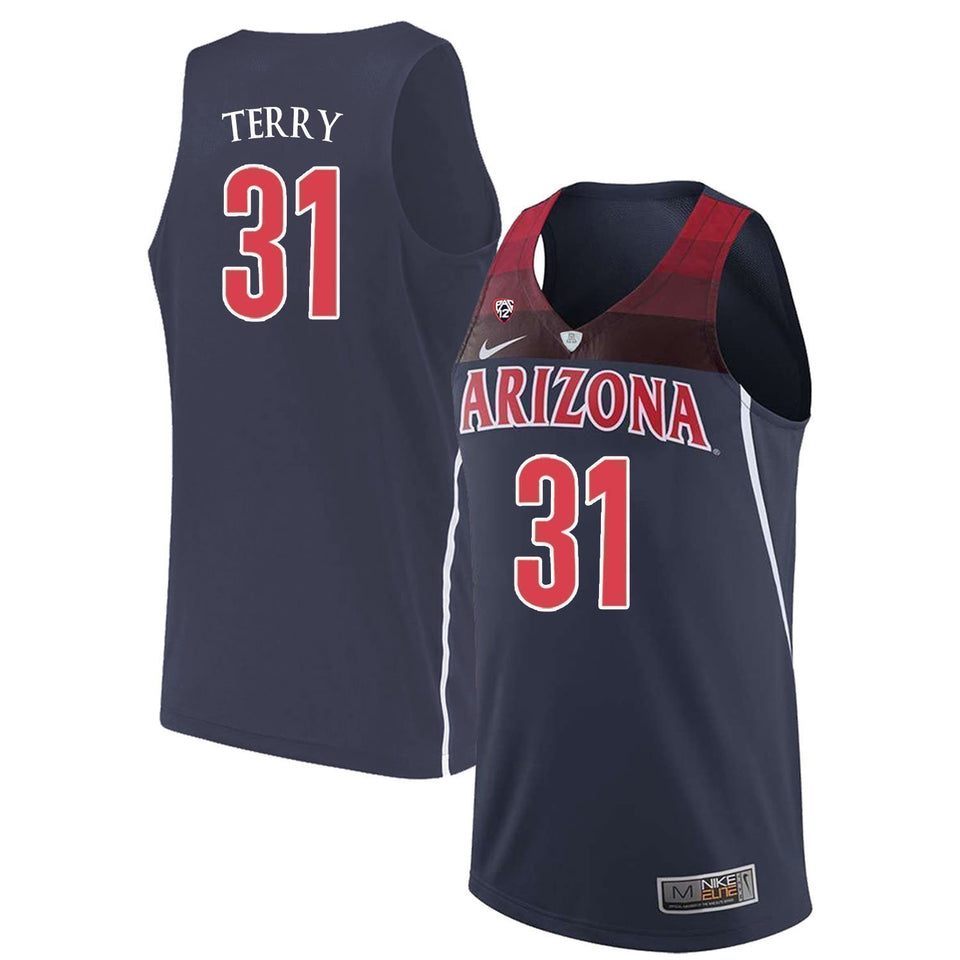 Jason Terry Arizona Wildcats Basketball Jersey-Navy