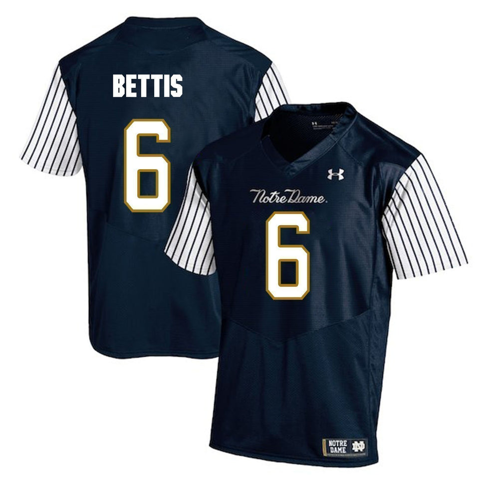 Jerome Bettis Notre Dame Fighting Irish Football Jersey Navy Stripe