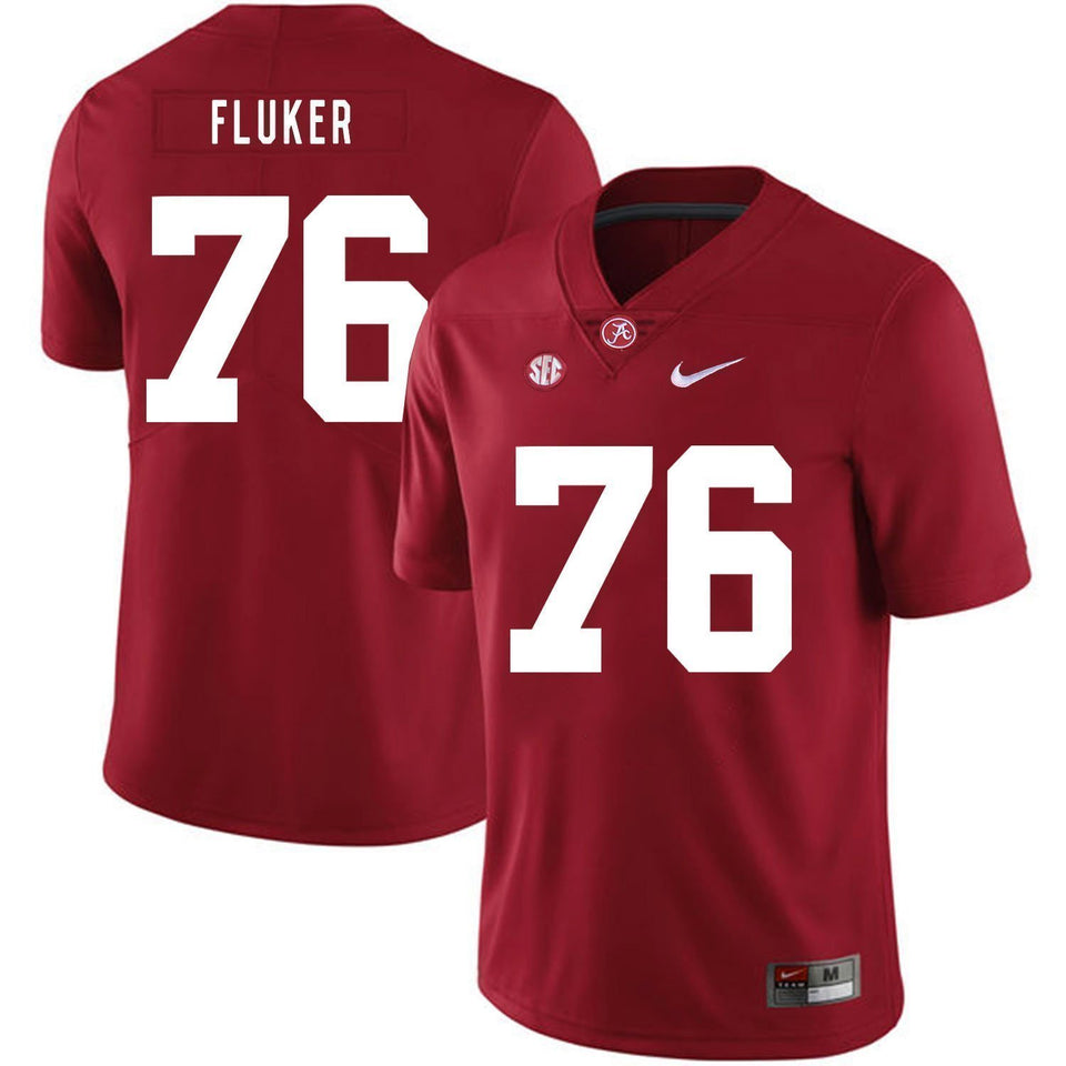 D.J. Fluker Alabama Crimson Tide Football Jersey-Red