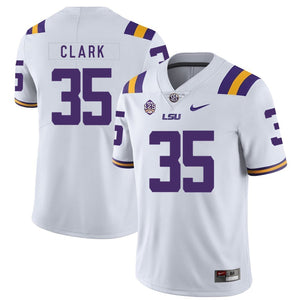 Damone Clark LSU Tigers Football Jersey - White