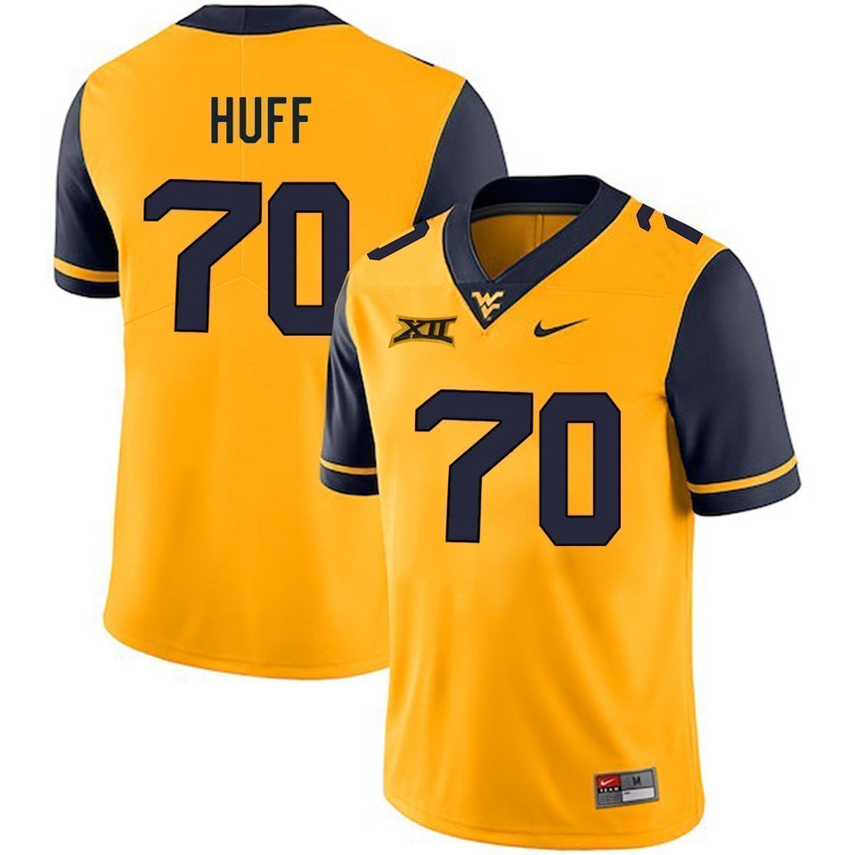 Sam Huff West Virginia Mountaineers Football Jersey - Yellow