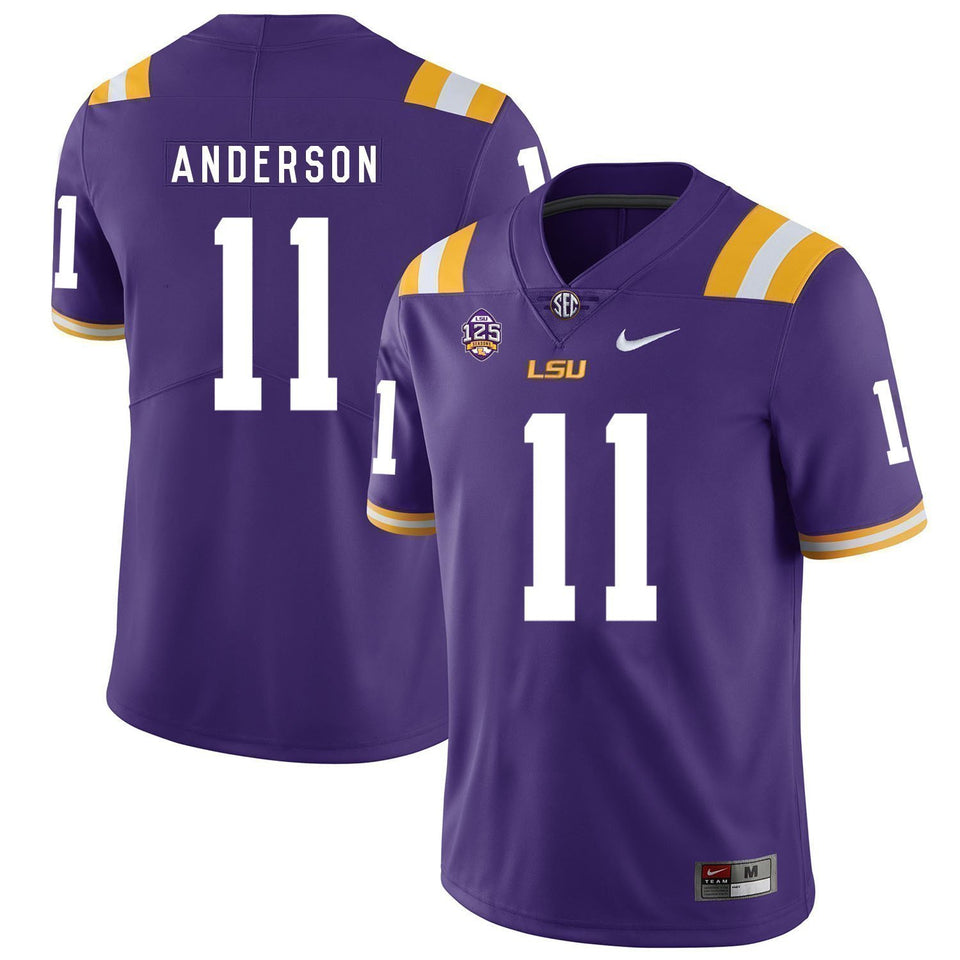 Dee Anderson LSU Tigers Football Jersey - Purple