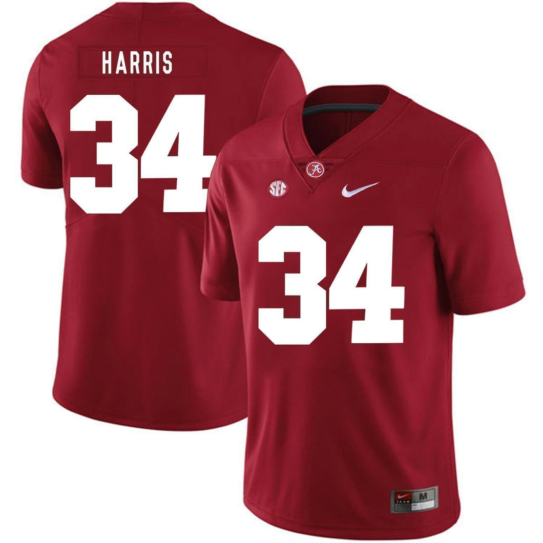 Damien Harris Alabama Crimson Tide Football Jersey-Red