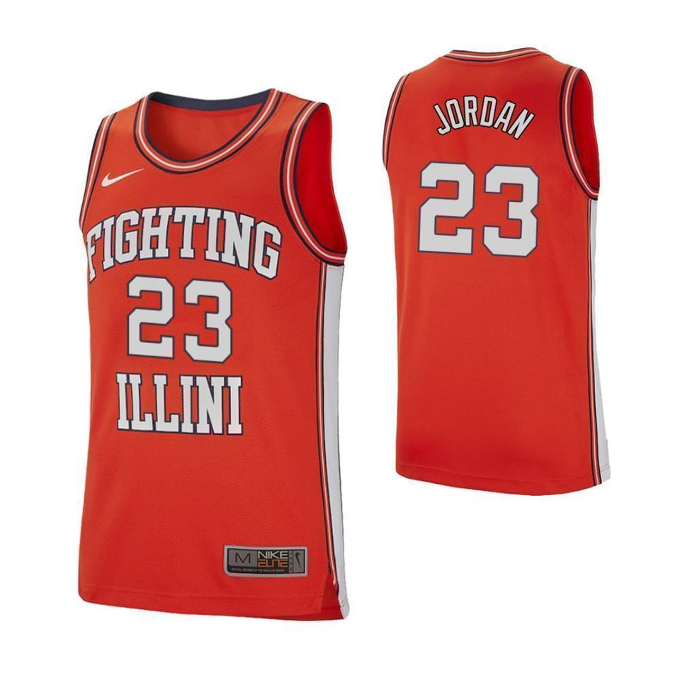 Aaron Jordan Illinois Fighting Illini Basketball Jersey - Red