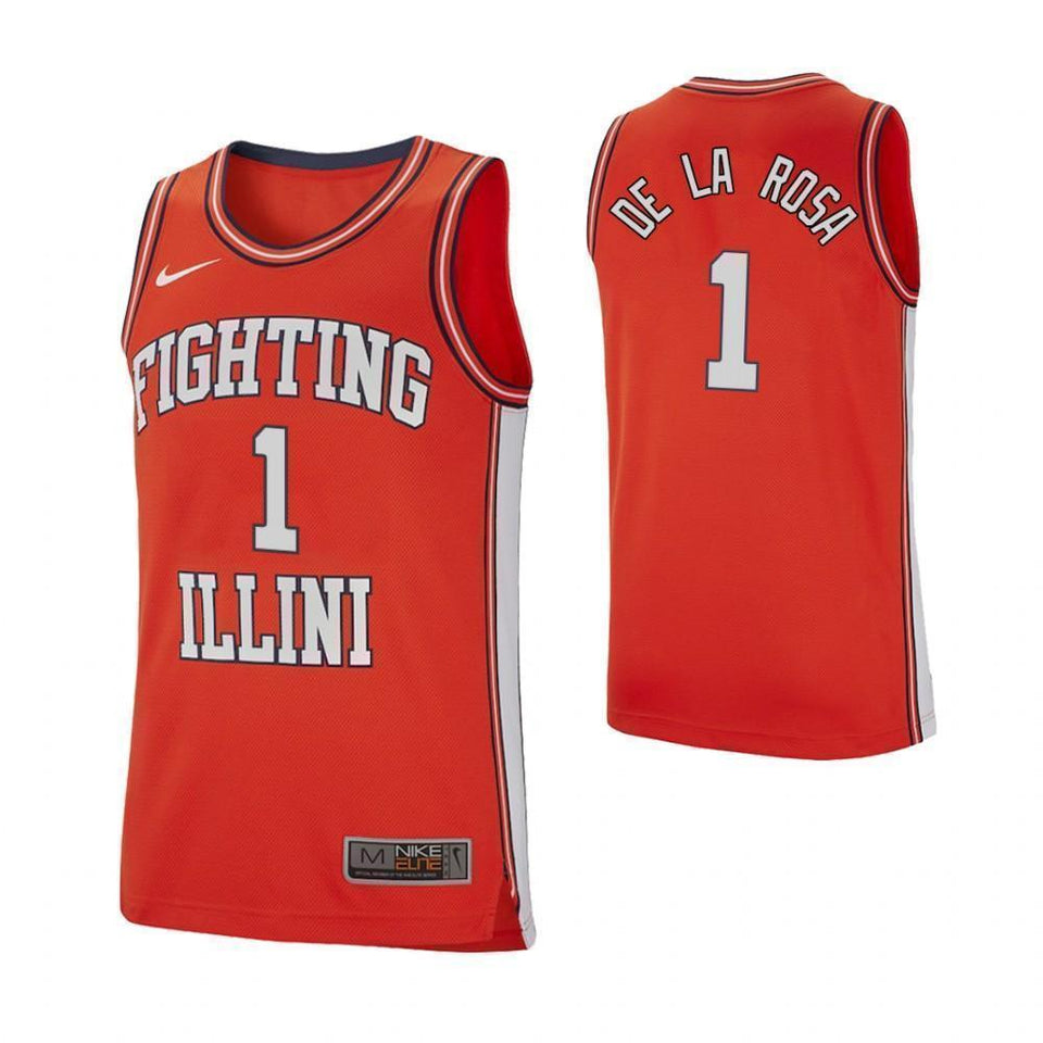 Adonis De La Rosa Illinois Fighting Illini Basketball Jersey - Red