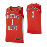 Adonis De La Rosa Illinois Fighting Illini Basketball Jersey - Red