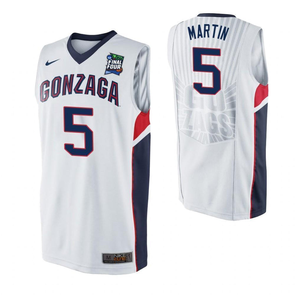 Alex Martin Gonzaga Bulldogs 2019 Final Four Basketball Jersey - White