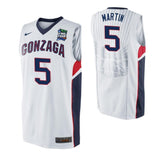 Alex Martin Gonzaga Bulldogs 2019 Final Four Basketball Jersey - White