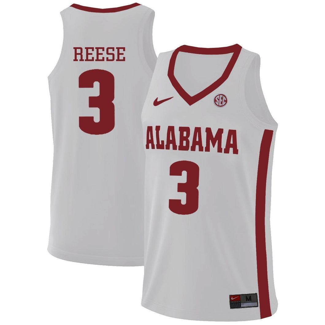 Alex Reese Alabama Crimson Tide Basketball Jersey - White