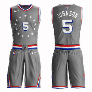 Philadelphia 76ers #5 Amir Johnson City 2019 Jersey and Pant Set