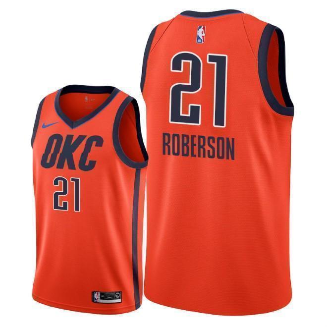 Oklahoma City Thunder #21 Andre Roberson 2018/19 Earned Edition Swingman Jersey