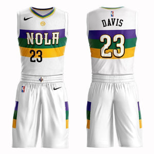 New Orleans Pelicans #23 Anthony Davis City 2019 Jersey and Pant Set