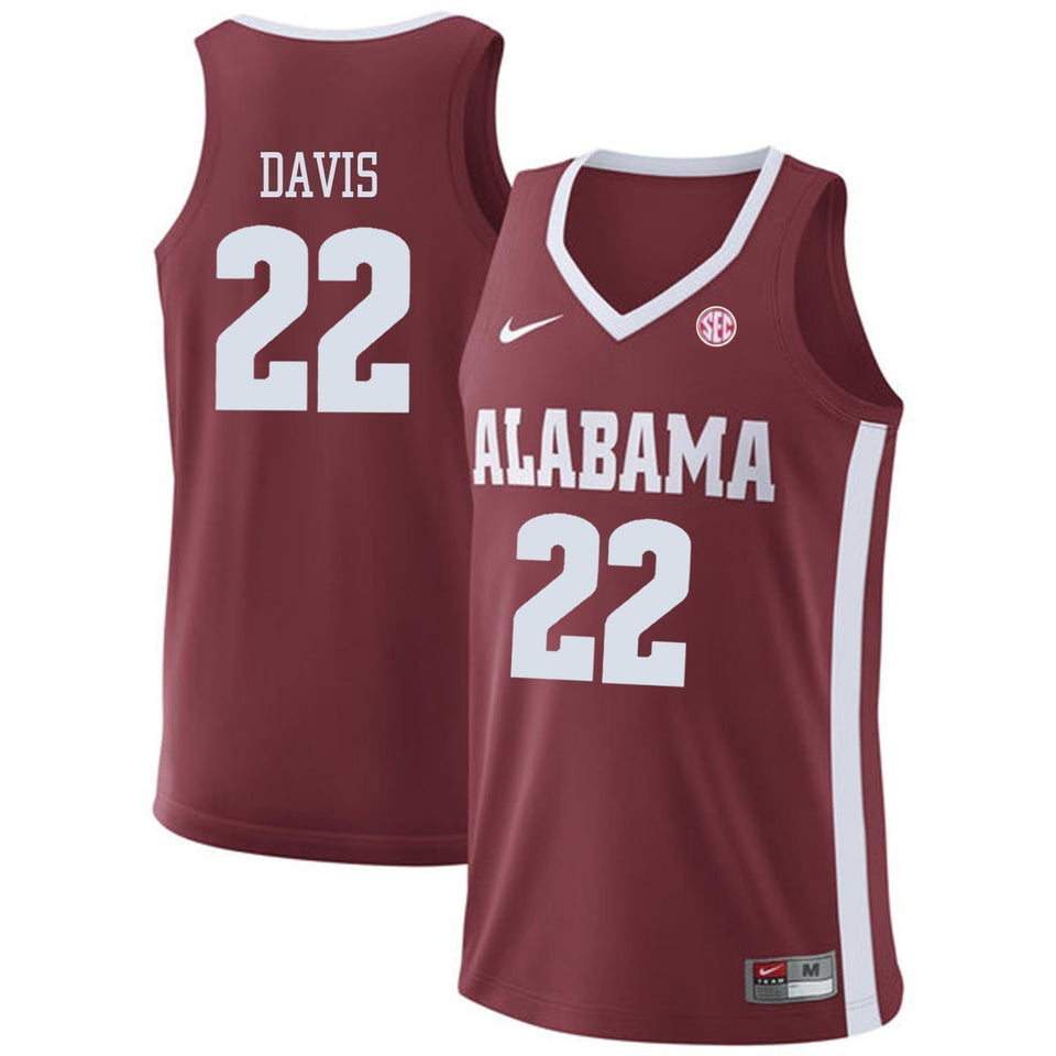 Ar'Mond Davis Alabama Crimson Tide Basketball Jersey - Cardinal