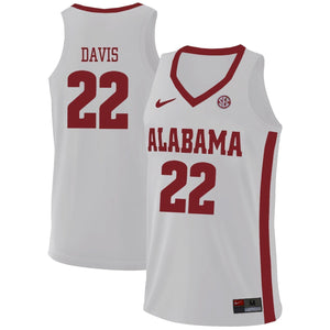 Ar'Mond Davis Alabama Crimson Tide Basketball Jersey - White