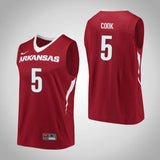 Arlando Cook Arkansas Razorbacks Basketball Jersey - Red