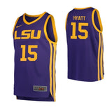 Aundre Hyatt LSU Tigers Basketball Jersey - Purple