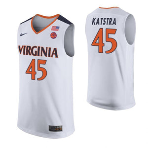 Austin Katstra Virginia Cavaliers Basketball Jersey - White
