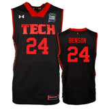 Avery Benson Texas Tech Red Raiders 2019 Final Four Basketball Jersey - Black