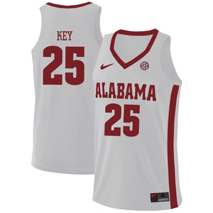 Braxton Key Alabama Crimson Tide Basketball Jersey - White